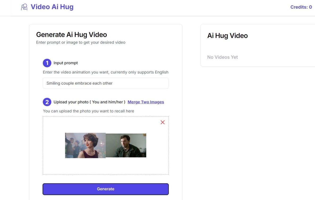 Video AI Hug - AI Hug Video Generator Free